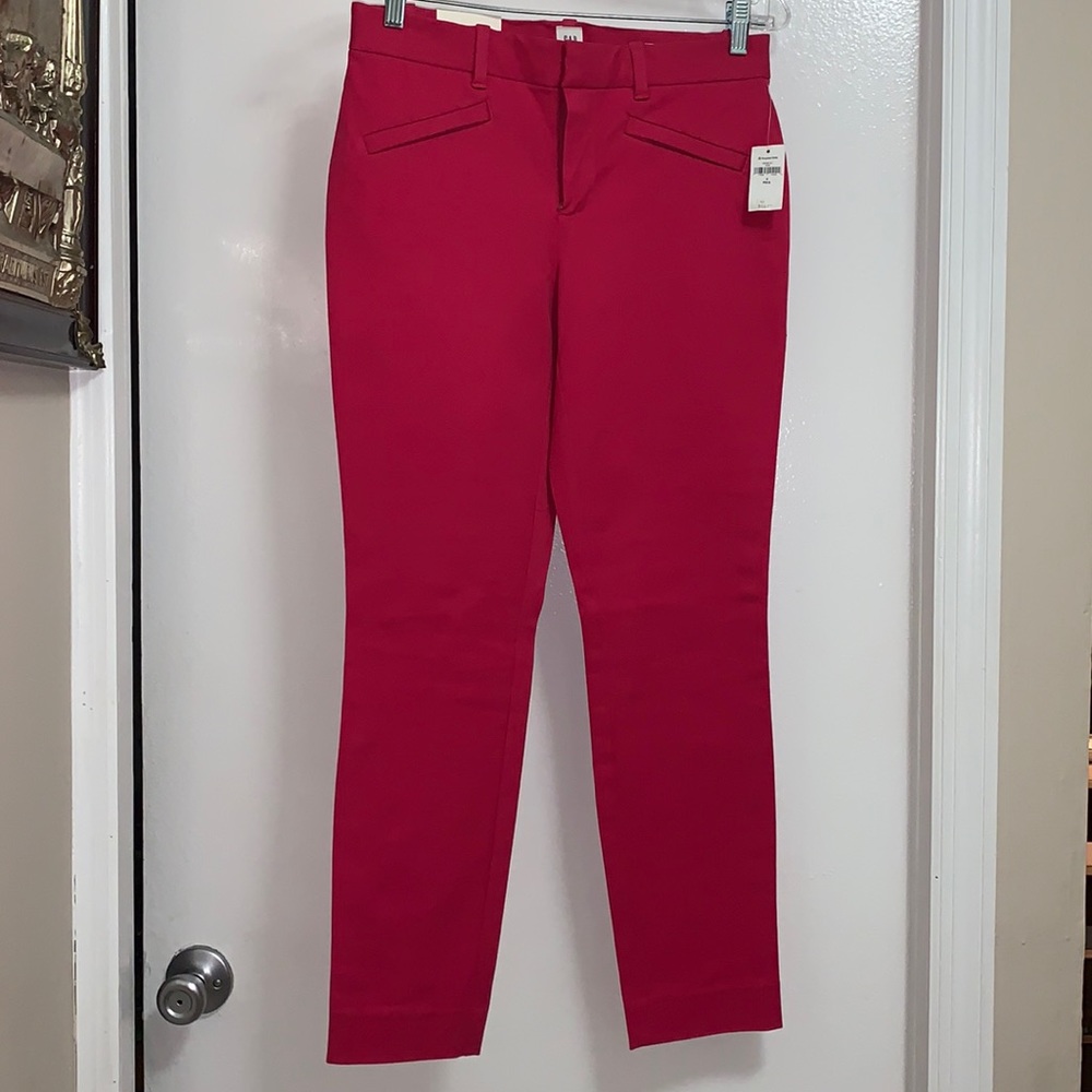 Great Deal Gap  Hot Pink and Royal Blue Stretch Ankle Pants